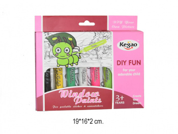 Набор для творчества арт. 708123-1 Витражные краски 8 цветов в розовой коробке=