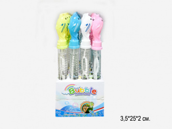 Пузыри мыльные арт. 2826/28-31/1801 Дельфин цвета микс 25 см (24 шт.) шоубокс•_