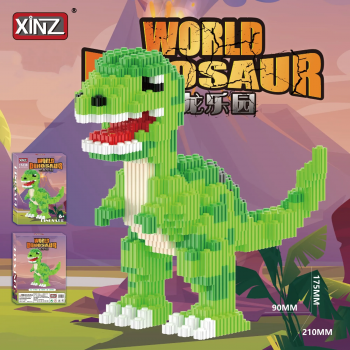 Конструктор арт. 5238-805 Микро Динозавр зеленый 1311 дет. в кор.