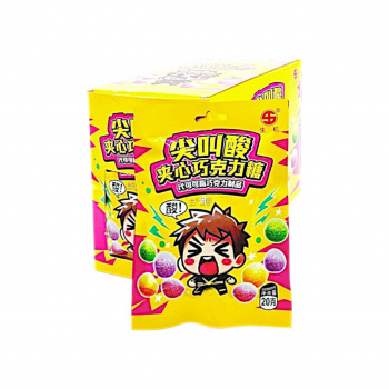 Конфета арт. 103012/102978 Суперкислая "Шоколад" 20 г 20 шт. в кор.*#