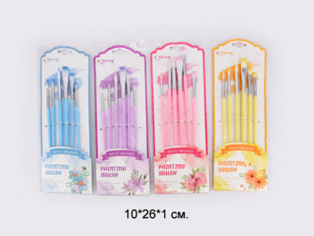 кц_Кисти арт. YL233708 Набор 6 шт. разноразмерных на листе