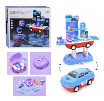 Набор доктора арт. 8044 "Дантист" в футляре "Автомобиль" в кор.39*9,5*35