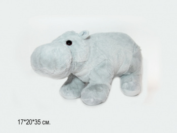 им Бегемот арт. 209190 Серый стоит 20*35 см в пак.