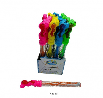 Пузыри мыльные арт. 1812 Динозавр цвета микс 26 см (24 шт.) шоубокс•