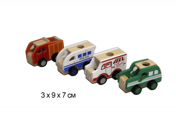 Деревянная игрушка арт. 2592-117 "Машина" подставка для карандашей в кор._/144шт./