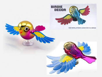 Птичка арт. 209117 Машет крыльями на присоске 1 шт в пак.