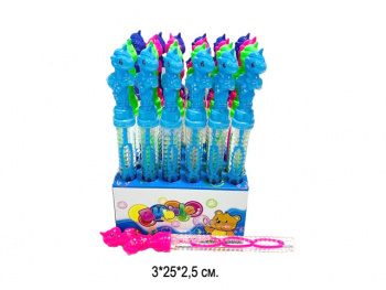 Пузыри мыльные арт. 2840/2716-1/1805 Единорог цвета микс 25 см. (24 шт.) шоубокс•_