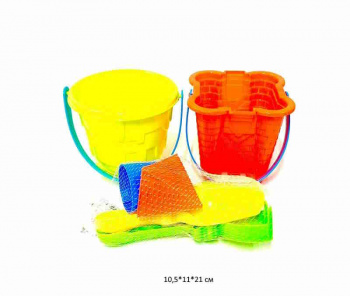 Песочный набор арт. 726-78 Ведерко с аксессуарами 5 предм.в сетке_