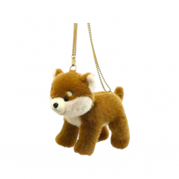 им Сумка арт. 209431 На цепочке Собака корги коричневая 20 см в пак.