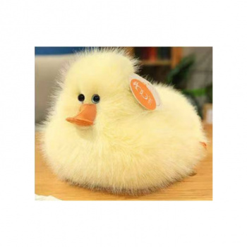 им Утка арт. 209357 Желтая мохнатая лежит 25 см в пак.
