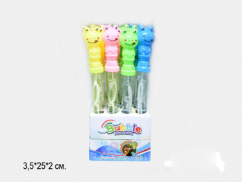 Пузыри мыльные арт. 2814/193325/2717 Лягушка цвета микс 25 см (24 шт.) шоубокс•=_