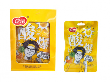 Конфета арт. 221102/221027 Кислая "Ананас" 25 г 20 шт. в кор.'#