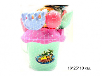 Песочный набор арт. C304 Ведерко с инструментами  8 предм. в сетке_