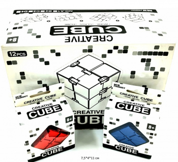Антистресс арт. 1899A/805A1B2 "Инфинити" кубик цвета микс (12 шт.) шоубокс_