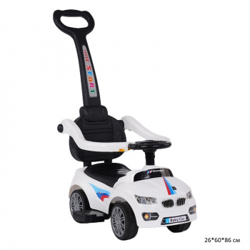 Толокар арт. 901-2 Каталка с родительской ручкой, ограничителями свет, звук БЕЛЫЙ в кор.60*29*29