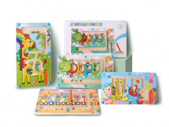 Деревянная игрушка арт. ST3843 Лабиринт с магнитом в ассортименте в кор.=