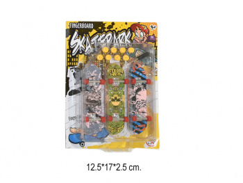 Скейтик арт. 998-2 Пальчиковый набор 3 шт. и колеса на листе_/240шт./