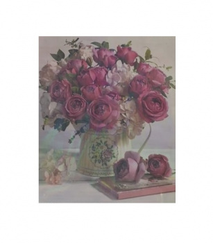 Алмазная мозаика арт. GLE73844 Букет цветов 40*50 полная выкладка на подрамнике