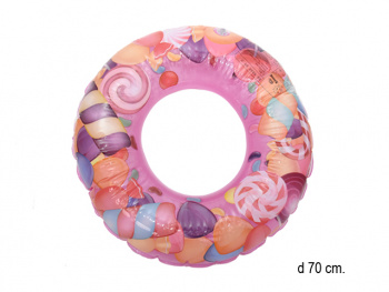 Надувн. круг арт. 1235-18/1215-95-70 Сладости d70см в пакете 