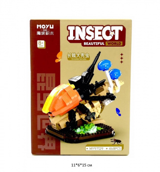 Конструктор арт. MY97129 Жук-носорог 468 дет. в кор._