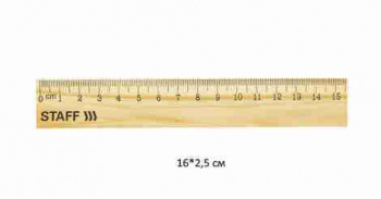 кс_Линейка арт. 210797 Деревянная 15 см STAFF канадская сосна