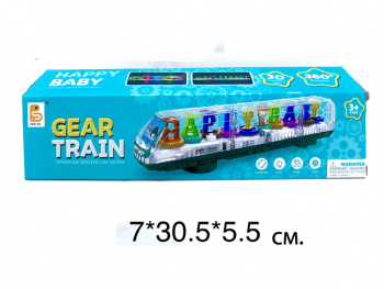 Поезд на батар. арт. 6608-12B С шестеренками, свет, звук в кор._)/96 шт./