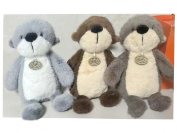 им Выдра арт. 1430-209 С медальоном на шее 30 см цвета микс в пак.