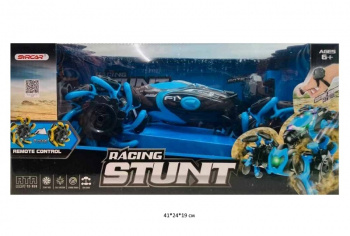 Машина на р/у арт. 666-809BA Перевертыш свет, вращение, управл. от руки в кор.~