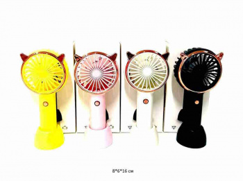 Вентилятор арт. ZB036 С рожками цвета микс в кор._