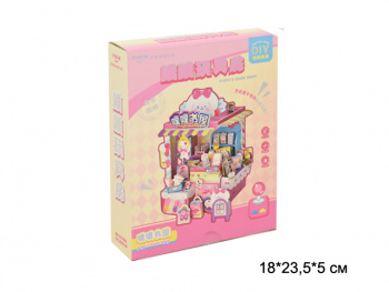 Конструктор арт. CJW-65-802 Румбокс "Книжная лавка" в розовой кор.