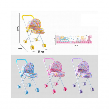 Коляска арт. 003-21 Для кукол металл в пак. 54*25,5*48