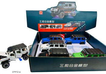 Модель металл. арт. SH2406B Мерседес Гелендваген инерц. свет, звук, пар (6 шт.) шоубокс•~