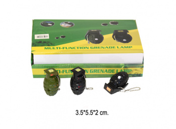 Лазер+фонарик арт. CQ-115 Граната брелок (24 шт.) в кор.=