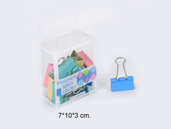 кц_Зажим для бумаг арт. WB-3212 Набор 12 шт 32 мм в пласт.кор.