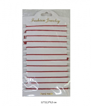 Нить красная арт. 2B-6 Простая тонкая 12 шт. в пак.