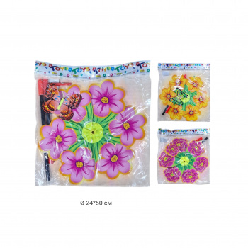 Ветерок арт. 1920-6 Цветок d24*h50 см в ассортименте в пак._